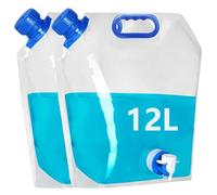 Hayaww 12 L×2 Borsa Porta Acqua Pieghevole Contenitori Pieghevoli per Acqua Riutilizzabili Acqua Tanica con Rubinetto Tanica Acqua Campeggio Taniche Pieghevoli Acqua Tanica Trasportabile (B)