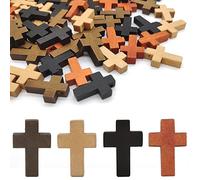 Hayaww 120 Pcs Ciondolo A Croce In Legno, Piccolo Crocifisso Ligneo Ciondoli A Croce In Legno Naturale Piccoli Ciondoli A Croce Pendenti Per I Favori Di Partito, Domenica Scuola Fai Da Te