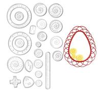 Hayaww 26 PCS Spirograph Geometric Ruler Spirograph Template Kit Righello Disegno Ingranaggi Strumento Disegno Spirale Righello Geometrico Creative Art Drawing Stencil per Sketching (A)