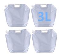 Hayaww 3 L×4 Borsa Porta Acqua Pieghevole Contenitori Pieghevoli Acqua Riutilizzabili Acqua Tanica con Rubinetto Tanica Acqua Campeggio Taniche Pieghevoli per Acqua Tanica dell'Acqua Trasportabile (C)