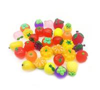 Hayaww 32 pcs Mini frutta in Resina Luminose Statua frutta Miniatura Mini frutta in Resina Luminose Luminosi in Resina Mini frutta Luminosi in Resina Per Decorazione di Micro Paesaggi Piante in Vaso