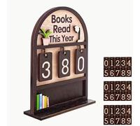 Hayaww Libri personalizzati Leggi Tracker Libri letti quest'anno Pannello del contatore dei libris Contatore di lettura Decorazione per libreria tracciatore di lettura per scaffale scrivania (A)