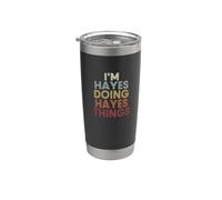 Hayes Name Hayes Personalized Name First Given Bicchiere termico in acciaio inox doppia parete