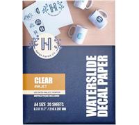 Hayes Paper Co. Carta decalcomania trasparente, a getto d'inchiostro, 20 fogli di decalcomania di alta qualità, formato A4, stampabile, trasferimento all'acqua.