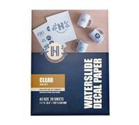 Hayes Paper Co, Waterslide Decal inchiostro trasparente (A3, 20 fogli)