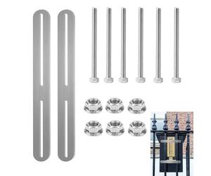 HAYGEM 2 Pezzi Cassetta Postale da Esterno Kit di Fissaggio in Acciaio Inox, Set di Montaggio con la Tecnica Della Spazzolatura, 36 x 24 mm Fissaggio per Cassette Postale su Recinzione