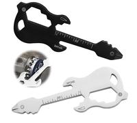 HAYGEM 2 Pezzi Portachiavi Multifunzione 12 in 1 Inox 2Cr13, Multitool a Forma di Chitarra, Portachiavi Multiuso Portatile e Pratico, può Aprire Bottiglie di Vino, Viti e Consegne Espresse