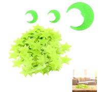 HAYGEM 203 Pezzi Stelle Fluorescenti Adesive Soffitto, 3D Adesivi Fluorescenti, Stelline Luminose Adesive Verde Fluorescente, Décoration Cielo stellato per camera da letto, ufficio, aula scolastica