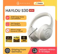 HAYLOU S30 cuffie Bluetooth 5.4 Wireless 43dB cuffie adattive con cancellazione del rumore 40mm Driver dinamico 80H auricolari Playtime