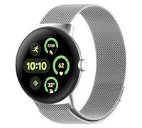 HAYONLIY Cinturino magnetico in acciaio inossidabile compatibile con Google Pixel Watch 3 45 mm (2024), cinturino di ricambio in metallo per uomini e donne, Watch 3 45mm, Metallo