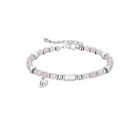 HAYOUWAY Bracciale da donna in quarzo rosa, 4 mm, con lettere, con pietre curative, bracciale in pietra naturale, ideale come regalo per donne, ragazze, migliore amica, compleanno, chakra, 18 cm,