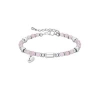 HAYOUWAY Bracciale da donna in quarzo rosa, 4 mm, con lettere, con pietre curative, bracciale in pietra naturale, ideale come regalo per donne, ragazze, migliore amica, compleanno, chakra, 18 cm,