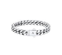 HAYOUWAY Bracciale da uomo con lettere in acciaio inox, catena a maglia barbazzale in argento e oro, per uomo, incisione A-Z, personalizzata, anniversario, festa del papà, regalo di compleanno per