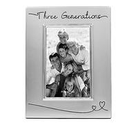 Haysom Interiors Beautiful Two Tone Silver Plated Three Generations 4" x 6" Picture Frame with Black Velvet | Unique and Thoughtful Gift Idea