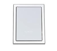 Haysom Interiors Cornice per foto in stile moderno, placcata argento, 12,7 x 17,8 cm, con retro in velluto nero