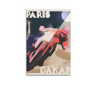HAYZE Parigi Dakar - Poster decorativo da parete e arte su tela, 40 x 60 cm