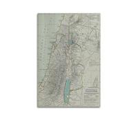 HAYZE Poster decorativo da parete con mappe della Palestina, antiche mappe della Palestina, 30 x 45 cm
