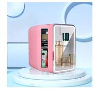 HAZARA Beauty Makeup Skincare Frigo, 8L,Con Specchio Cosmetico Led Beauty Mini Frigo, Raffreddamento E Riscaldamento,12v/220v Frigorifero Portatile, Adatto Per Viaggi, Campeggio,Pink