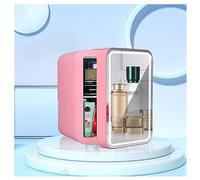 HAZARA Beauty Makeup Skincare Frigo, 8L,Con Specchio Cosmetico Led Mini Frigo Bar, Raffreddamento E Riscaldamento,12v/220v Frigo Cosmetici, Adatto Per Conservare Snack,Pink