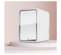 HAZARA Mini Frigo Per Cosmetici, 8L,Con Specchio Cosmetico Led Frigorifero Beauty, Raffreddamento E Riscaldamento,12v/220v Skincare Fridge, Il Miglior Regalo Per Le Donne,White