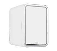 HAZARA Minifrigoriferi Portatile, 8L,Con Specchio Cosmetico Led Mini Freezer, Raffreddamento E Riscaldamento,12v/220v Beauty Mini Frigo, Per Camera Da Letto,Ufficio E Auto,White