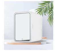HAZARA Minifrigorifero Da Camera, 8L,Con Specchio Cosmetico Led Minifrigo Skincare, Raffreddamento E Riscaldamento,12v/220v Piccolo Frigorifero, Adatto Per Conservare Snack,White