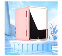 HAZARA Specchio Bellezza Frigorifero, 8L,Con Specchio Cosmetico Led Skincare Fridge, Raffreddamento E Riscaldamento,12v/220v Beauty Mini Frigo, Il Miglior Regalo Per Le Donne,Pink