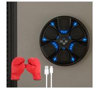 HAZARA Tirapugni Elettrico con Musica con Guanti, Musicboxing Montato a Parete con 6 Luci E Bluetooth, Music Boxing per Esercizi a Casa