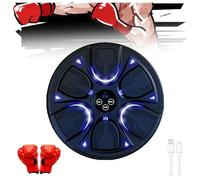 HAZARA Tirapugni Elettrico con Musica con Guanti, Pugilato Elettronico Montato a Parete con 6 Luci E Bluetooth, Tirapugni Musicale per La Riduzione dello Stress