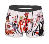 Hazbin Hotel Biancheria intima da uomo Alastor //Angel Dust Anime Reversible Stampato Boxer Uomo Natale Compleanno Collezione Regalo, Tipo 4., M