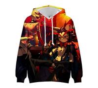 Hazbin Hotel, felpa con cappuccio a maniche lunghe con stampa 3D di Alastor/Angel Dust/Charlie, stile cartone animato, sport, streetwear, per uomo e donna, Tipo 9, M