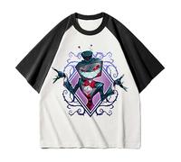 Hazbin Hotel, maglietta a maniche corte a maniche corte con Alastor/Angel Dust/Vaggie/Charlie Morningstar, Tipo 7., XX-Small