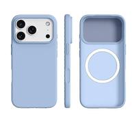 (Haze Blue) Custodia in silicone liquido per iPhone 17 Pro Max: ultra sottile, compatibile con MagSafe.
