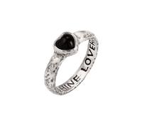 Haze & Glory - Anello Cuore Onice Nero 925 Sterling Silver Anelli 1 pieces male