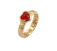 Haze & Glory - Anello Cuore Onyx Rosso 925 Sterling Silver Anelli 1 pieces female