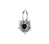 Haze & Glory - Earring Creole Cuore Onice Nero 925 Sterling Silver Orecchini 1 pieces male