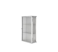 Haze Mobiletto sospeso in acciaio inox/vetro scanalato