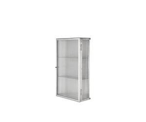 Haze Mobiletto sospeso in acciaio inox/vetro scanalato