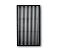 Haze Pensile in Vetro Scanalato Nero