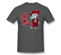 Hazel Maria Agongda Uomo NCAA University of Mississippi Sport Ole Miss Rebels Logo Maglietta XXXXL DeepHeather L