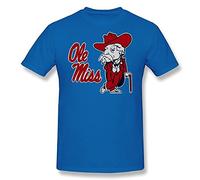 Hazel Maria Agongda Uomo NCAA University of Mississippi Sport Ole Miss Rebels Logo Maglietta XXXXL RoyalBlue XXL