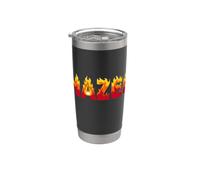 Hazel On Fire - Parola artistica con nome e fiamma, personalizzabile Bicchiere termico in acciaio inox doppia parete