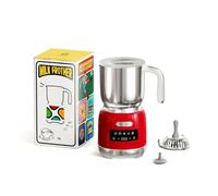 Hazel Quinn Montalatte Elettrico 5 in 1 per Cappuccino, Acciaio Inox 304 e LED Touchscreen, Schiuma Latte Elettrico da 400 ml, Schiumatura a Caldo e a Freddo, Lavabile in Lavastoviglie, Rosso Rubino