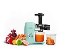 Hazel Quinn Spremiagrumi Lento a Freddo per Frutta e Verdura, Facile da Pulire, 2 Modalità di Velocità e Funzione di Inversione, Motore Silenzioso a 80 Giri al Minuto, Verde Menta, Stile Retrò