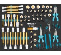 HAZET 163-609/61 Set di bussole per cacciaviti, 61 pezzi, incl. 4 pinze, bussola esagonale, bussola multidente XZN, bussola TORX'.