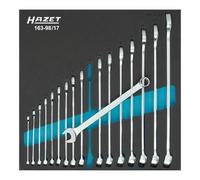 Hazet 163-98/17 Serie Di Chiavi Combinate A Forchetta/Ad Anello, Argento, Numero Utensili 17