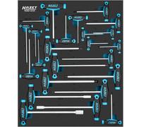 HAZET 163D-5/24 Set di chiavi a bussola da 24 pezzi, 2 - 13 mm, T6 - T45, Impugnatura ergonomica a T a 2 componenti, incluso sistema di sicurezza con inserto in morbida schiuma'.