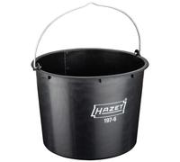 Secchio da costruzione HAZET 20 L 197-6 | con misura del litro: da 2 a 20 l, realizzato con materiali riciclati | trasporto di malta, sabbia, acqua o attrezzi in cantiere e in giardino | Made In Germany