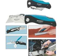 HAZET 2157-1 - Coltello con lama bloccabile - Materiale sintetico ABS - nero - blu - 16 cm - 170 g (2157-1)