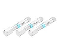HAZET 8-2204NSLG-8/3 - Punta esagonale interna da 1/4", versione lunga, 3 pezzi